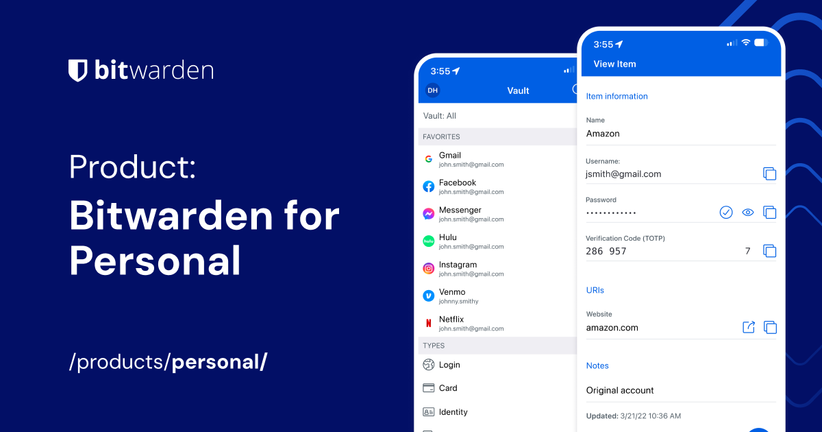 Free Personal Password & Passkey Manager Online | Bitwarden | Bitwarden